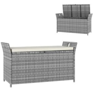 Outsunny - Baúl de almacenamiento exterior de resina trenza…