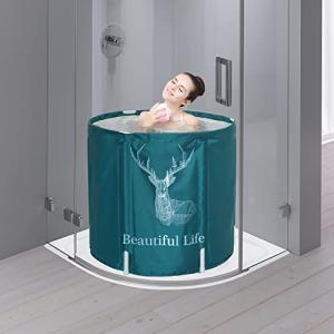 Sinbide Bañera Portátil para Adultos Bañera Plegable de Adu…