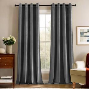 Deconovo Cortinas Opacas Cortinas de Terciopelo para Dormit…