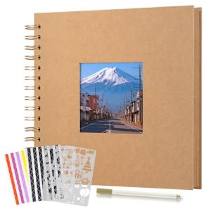 Boic Álbum de Fotos 21x21cm Scrapbook con Ventana, DIY Espi…