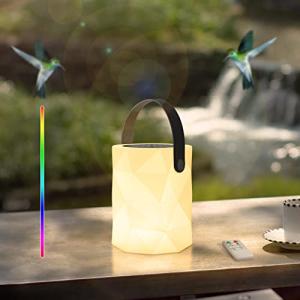 FUYO Lámpara de mesa solar para exteriores 2 en 1, recargab…