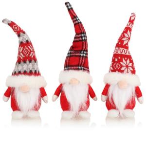 com-four® 3X gnomos navideños Premium - Adornos navideños -…