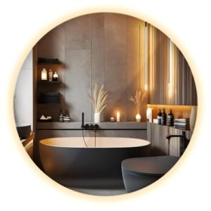 Espejo Redondo LED 100 cm XL | luz cálida incluida | diseño…