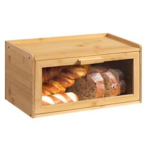 HollyHOME Breadbins - Panera rectangular natural de bambú p…