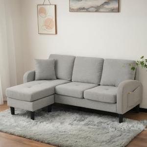 Sofá esquinero con chaise longue de 166 x 118 x 77 cm, sofá…
