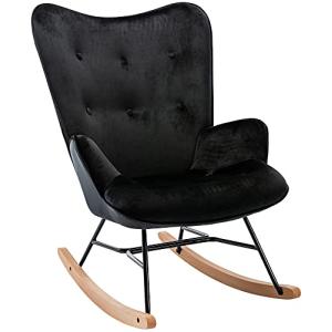 CLP Sillón Mecedor Sanka En Terciopelo con Esquís De Madera…