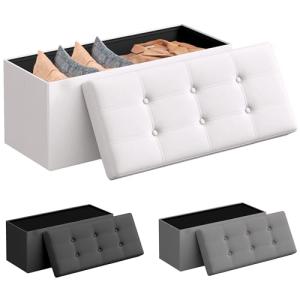 JUPPLIES Puff de Almacenaje 80 L, 76 x 38 x 38 cm - Baúl de…