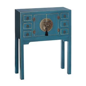 LOLAhome Consola de 6 cajones y 2 Puertas Oriental Azul de…