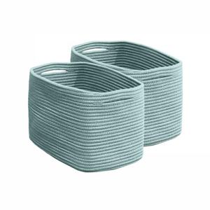 2 Cestas almacenaje de cuerda de Algodón 37x24x25 cm para d…