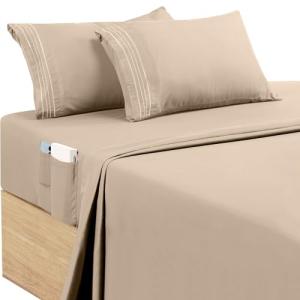 Utopia Bedding Juego de Sabanas 4 Piezas 135x190 - Microfib…