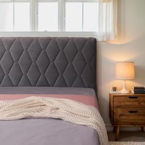 RICPYOIU Funda para Cabecera De Cama En Terciopelo con Rell…