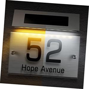 HONITANO Lámpara Solar para Número de Casa con LED Bicolor…