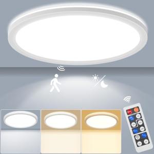 LEZOE - Lámpara de techo LED regulable con detector de movi…