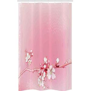 ABAKUHAUS melocotón Cortina para baño, Cerezo japonés Bloom…