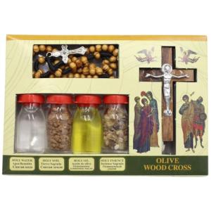 Jerusalén Kit religioso de bendición Botellas y Cruz de la…