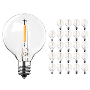 LangPlus  25 Pack G40 Bombillas LED de repuesto, 1W E12 Peq…