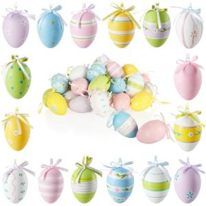 COM-FOUR® 36x Perchas de Pascua Decorativas - Huevos de Pas…