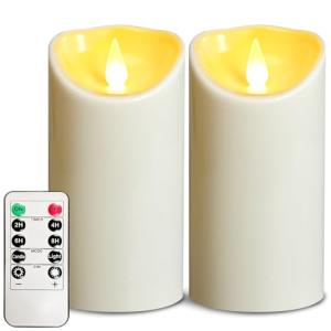 OSHINE - Velas de plástico sin llama para exteriores, paque…