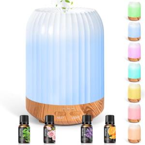 BUOAZR 250ML Difusor de Aceites Esenciales, Sin BPA, Humidi…