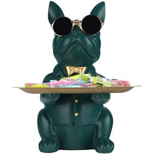 Modern Decor - Bandeja de resina con diseño de bulldog, ban…