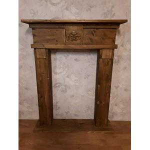 Wolkenstube Chimenea decorativa marrón envejecido, consola…
