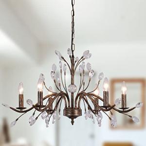 Ganeed Vintage French Country Chandelier con candelabro col…