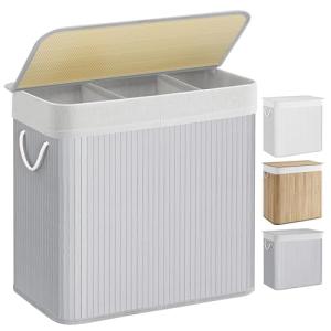 SONGMICS Cesto Ropa Sucia, 150 L, Cesta Colada 3 Clasificac…