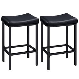 HOOBRO Taburete de Bar, Juego de 2, Silla Alta, Forma Cuadr…