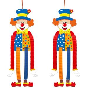 BOOMTOP 2pcs Adorno Colgante Papel de Payaso Carnaval, Deco…