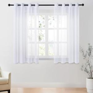 CUTEWIND Cortinas Cortas para Ventanas Cortinas Blancas Dor…