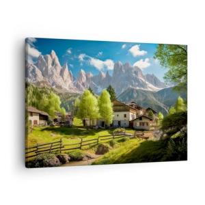ARTTOR Lienzos decorativos Montañas Paisaje Alpes Cuadro So…