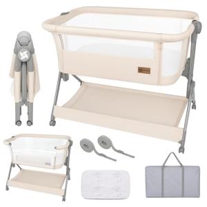 Twinly – Minicuna Colecho Bebé Comfortly con Ruedas | Plega…