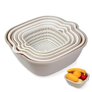 Juego Multiuso de 8 Coladores de Cocina, 2-en-1, Escurridor…