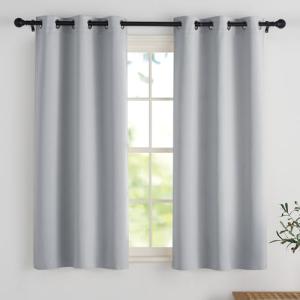 PONY DANCE Cortinas Opacas Grises para Cocina Cortinas Aisl…