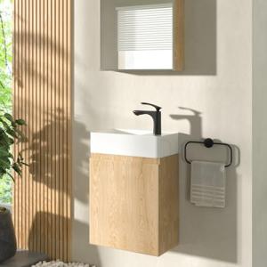 CASAMO Lavabo para invitados con armario inferior, juego de…