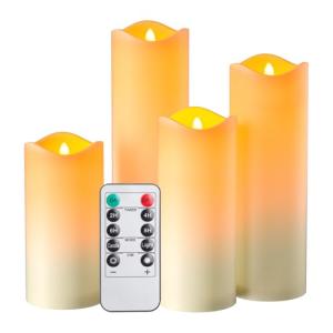 EXTSUD Velas LED impermeables con 4 velas LED sin llama, ve…