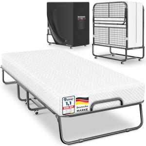 KESSER® Cama plegable de 200 x 90 cm para invitados, incluy…