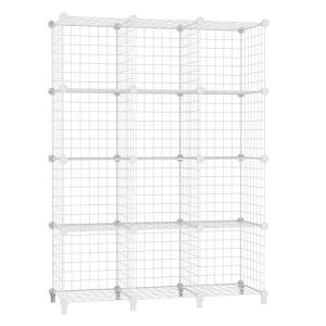AWTATOS Estante de Almacenamiento de Cubos de Alambre, 12 C…