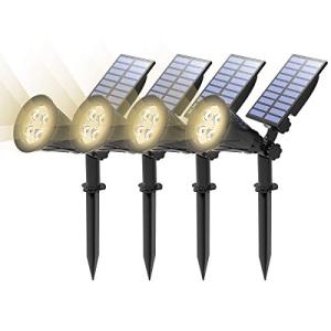 T-SUN 4 Unidades Foco Solar, Impermeable Luces Solares Exte…