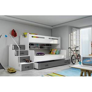 Cama litera MAX 3 -Dos colchones de Espuma 200x80 y 200x120…