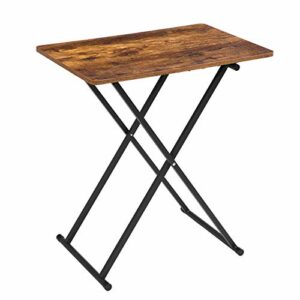 HOOBRO Mesa Auxiliar Plegable, Altura Ajustable, Mesa Later…