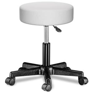 CASARIA® Taburete Ruedas Altura Regulable 46-60cm Giratorio…