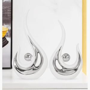 JXCBXJ Estatua de Cerámica, 2 Piezas Escultura Modernos, Es…