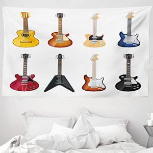 ABAKUHAUS Guitarra Tapiz de Pared y Cubrecama Suave, Instru…