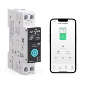 Interruptor Medidor Energia, Disyuntor Inteligente WiFi 1P…