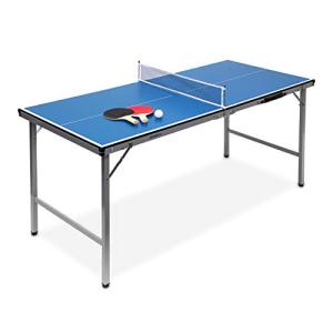 Relaxdays Mesa Ping Pong Exterior Plegable con Red, Pelotas…