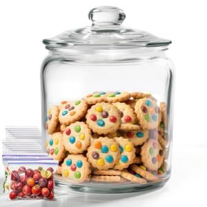 Eukue Tarro Grande de Cristal Transparente 3.9 L, Tarro de…