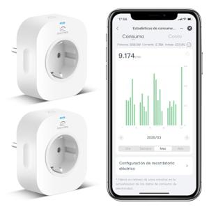 EIGHTREE Enchufe Inteligente WiFi con Medidor de Energía, T…