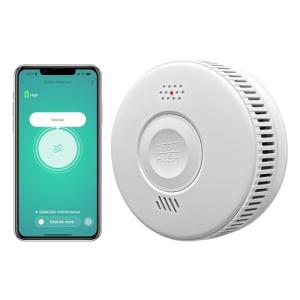 Detector de humo WiFi con sensor fotoeléctrico, batería ree…