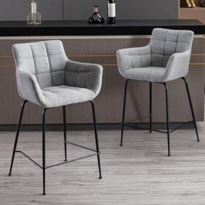chairus Taburetes de Bar Juego de 2 con Reposabrazos Tabure…